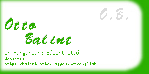 otto balint business card